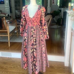 Free People Hippie Prairie Dress xs New